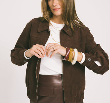 TILTIL Acrylic Squary Bangle Bordeaux - Things I Like Things I Love