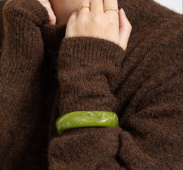 TILTIL Acrylic Squary Bangle Green - Things I Like Things I Love