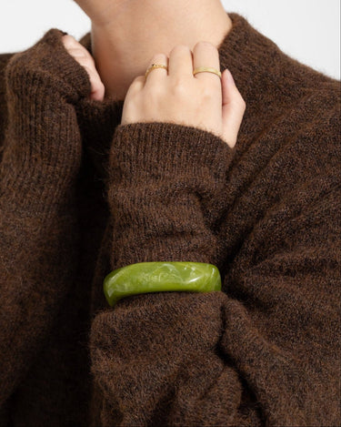 TILTIL Acrylic Squary Bangle Green - Things I Like Things I Love