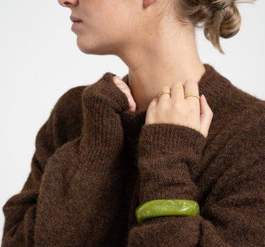 TILTIL Acrylic Squary Bangle Green - Things I Like Things I Love