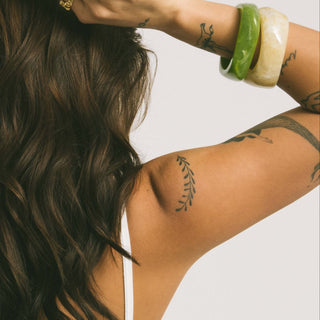 TILTIL Acrylic Squary Bangle Green - Things I Like Things I Love