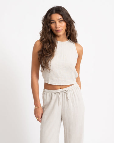 TILTIL Ai - vi Linen Top Beige - Things I Like Things I Love