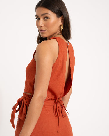 TILTIL Ai - vi Linen Top Rust - Things I Like Things I Love