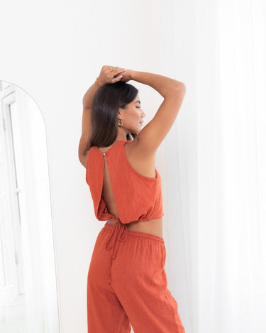 TILTIL Ai-vi Linen Top Rust - Things I Like Things I Love