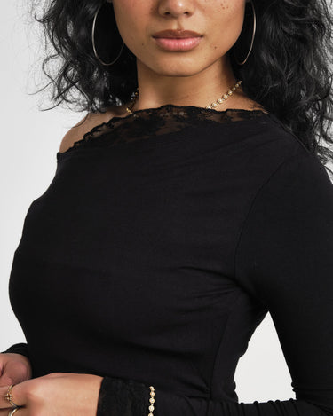 TILTIL Alaya Lace Longsleeve Black - Things I Like Things I Love