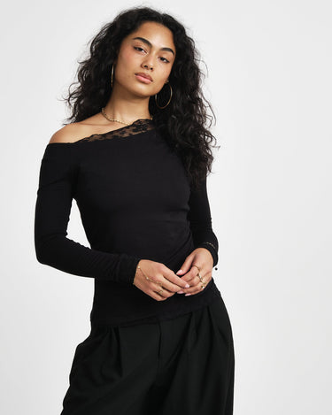 TILTIL Alaya Lace Longsleeve Black - Things I Like Things I Love