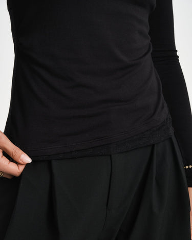 TILTIL Alaya Lace Longsleeve Black - Things I Like Things I Love