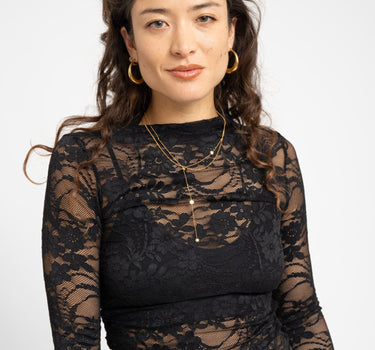 TILTIL Amaya Lace Longsleeve Black - Things I Like Things I Love