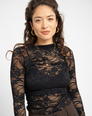 TILTIL Amaya Lace Longsleeve Black - Things I Like Things I Love