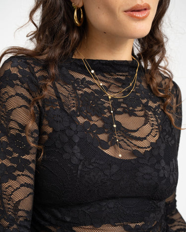 TILTIL Amaya Lace Longsleeve Black - Things I Like Things I Love