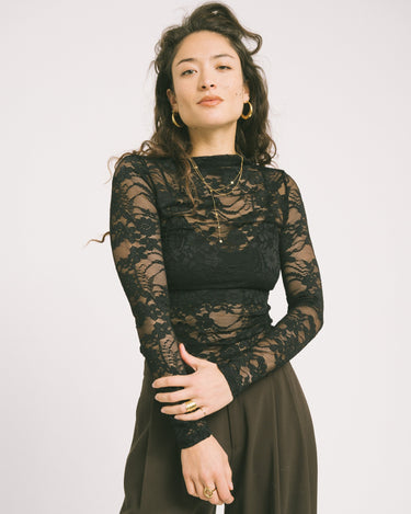 TILTIL Amaya Lace Longsleeve Black - Things I Like Things I Love