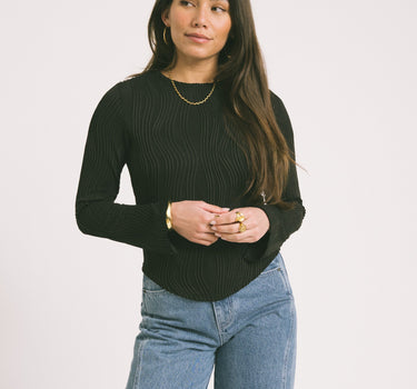 TILTIL Amily Swirl Longsleeve Black - Things I Like Things I Love