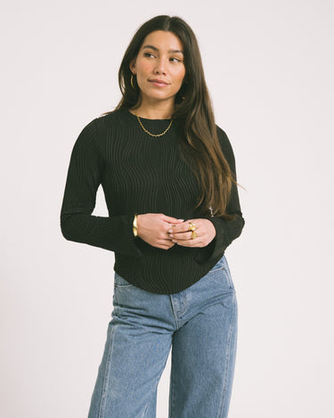 TILTIL Amily Swirl Longsleeve Black - Things I Like Things I Love