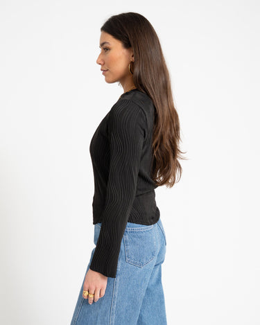 TILTIL Amily Swirl Longsleeve Black - Things I Like Things I Love