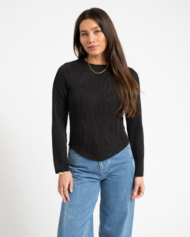 TILTIL Amily Swirl Longsleeve Black - Things I Like Things I Love