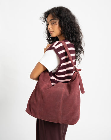TILTIL Ariana Bag Suede Donkerpaars - Things I Like Things I Love