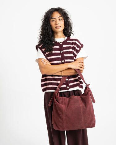 TILTIL Ariana Bag Suede Donkerpaars - Things I Like Things I Love
