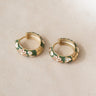 TILTIL Artsy Hoop Earrings Gold Green - Things I Like Things I Love