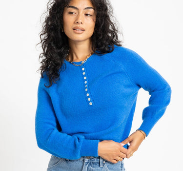TILTIL Arya Button Up Knit Blue One Size - Things I Like Things I Love
