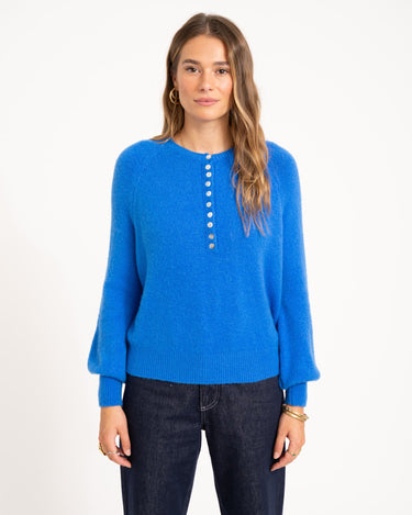 TILTIL Arya Button Up Knit Blue One Size - Things I Like Things I Love