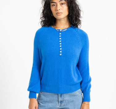 TILTIL Arya Button Up Knit Blue One Size - Things I Like Things I Love