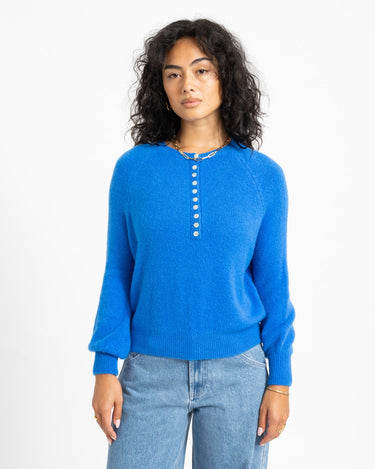 TILTIL Arya Button Up Knit Blue One Size - Things I Like Things I Love