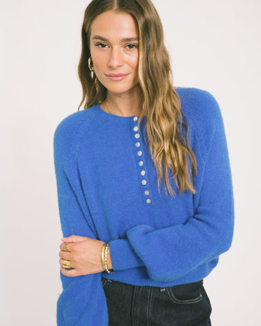 TILTIL Arya Button Up Knit Blue One Size - Things I Like Things I Love