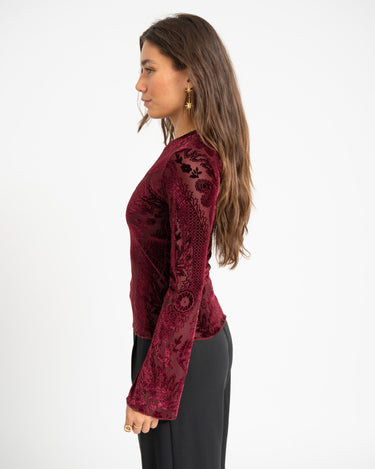 TILTIL Arya Velvet Longsleeve Bordeaux - Things I Like Things I Love