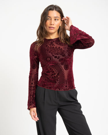 TILTIL Arya Velvet Longsleeve Bordeaux - Things I Like Things I Love