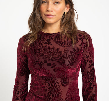 TILTIL Arya Velvet Longsleeve Bordeaux - Things I Like Things I Love