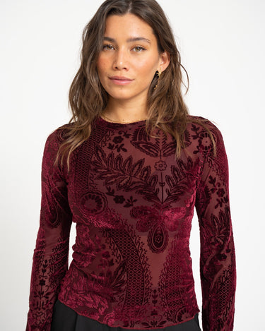 TILTIL Arya Velvet Longsleeve Bordeaux - Things I Like Things I Love