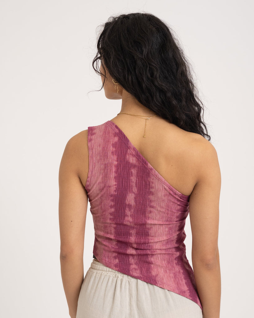 TILTIL Assy One Shoulder Batik Structure Pink - Things I Like Things I Love