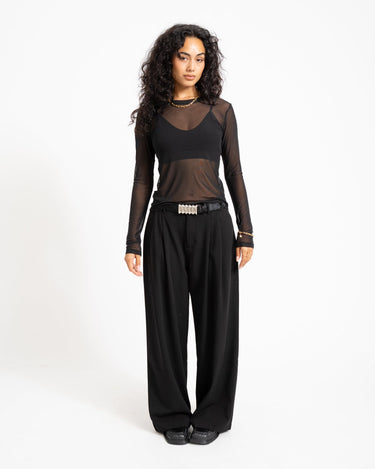 TILTIL Asya Basic Mesh Top Zwart - Things I Like Things I Love