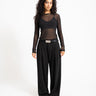 TILTIL Asya Basic Mesh Top Zwart - Things I Like Things I Love