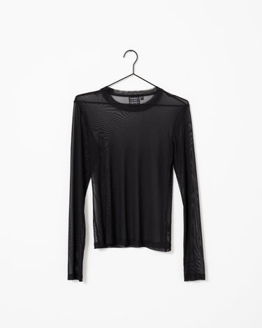 TILTIL Asya Basic Mesh Top Zwart - Things I Like Things I Love