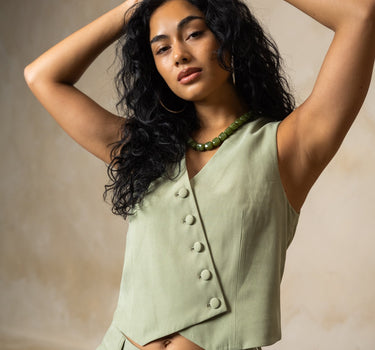 TILTIL Asym Gilet Sage - Things I Like Things I Love