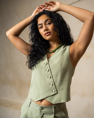 TILTIL Asym Gilet Sage - Things I Like Things I Love