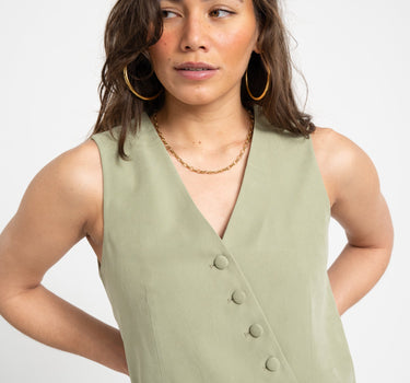 TILTIL Asym Gilet Sage - Things I Like Things I Love