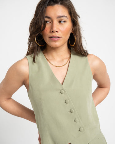 TILTIL Asym Gilet Sage - Things I Like Things I Love