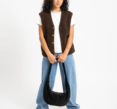 TILTIL Bag Leila REAL SUEDE Zwart - Things I Like Things I Love