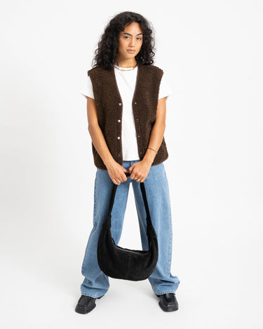 TILTIL Bag Leila REAL SUEDE Zwart - Things I Like Things I Love
