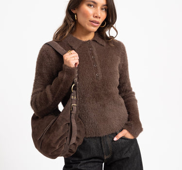 TILTIL Bag Tess Real Suede Bruin - Things I Like Things I Love