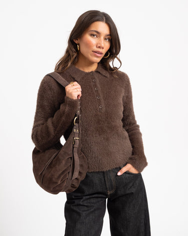 TILTIL Bag Tess Real Suede Bruin - Things I Like Things I Love