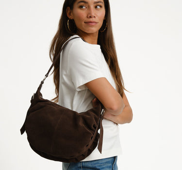 TILTIL Bag Tess Real Suede Bruin - Things I Like Things I Love