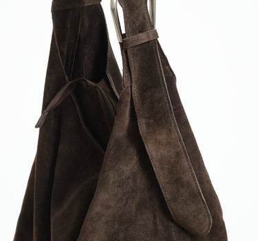 TILTIL Bag Yuki Buckle Suede Bruin - Things I Like Things I Love