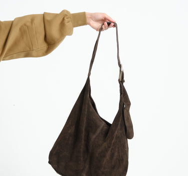 TILTIL Bag Yuki Buckle Suede Bruin - Things I Like Things I Love