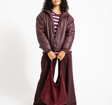TILTIL Bag Yuki Plum Suede Donkerpaars - Things I Like Things I Love
