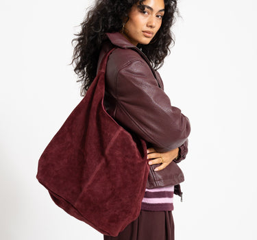 TILTIL Bag Yuki Plum Suede Donkerpaars - Things I Like Things I Love