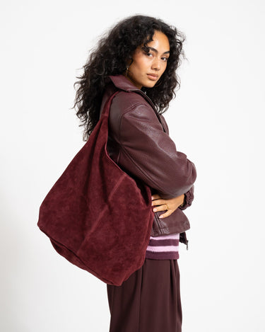 TILTIL Bag Yuki Plum Suede Donkerpaars - Things I Like Things I Love