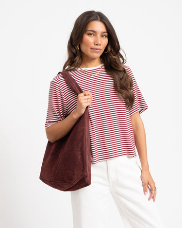 TILTIL Bag Yuki Plum Suede Donkerpaars - Things I Like Things I Love